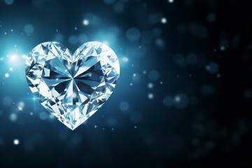 Diamond heart background. Generate Ai