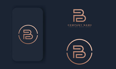Modern Unique Creative B Logo Design, Minimal B Initial Based Vector Icon.