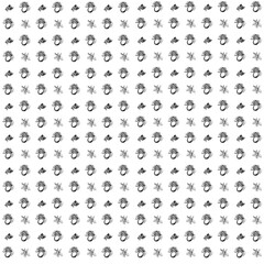 Fototapeta na wymiar Seamless pattern with lemons in black and white. PNG illustration for design, fabrics, wrapping paper, wallpaper, covers, greeting cards, prints on clothes, embroidery. 