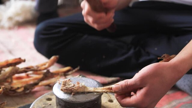 Fabrication of fibers for the saddle
