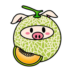 cantaloupe pig