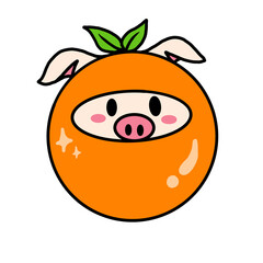 orange pig