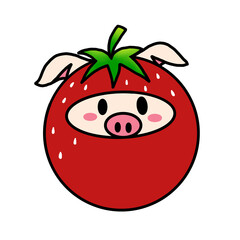 strawberry pig