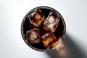 Glass cola ice fresh. Generate Ai