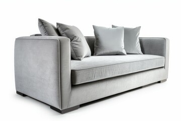 Grey sofa. Generate Ai