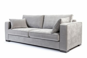 Grey sofa interior. Generate Ai