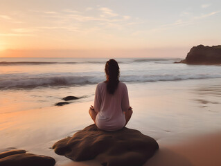 Fototapeta premium yoga on the beach