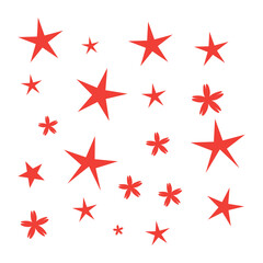 Fototapeta premium Free vector flat sparkling star collection