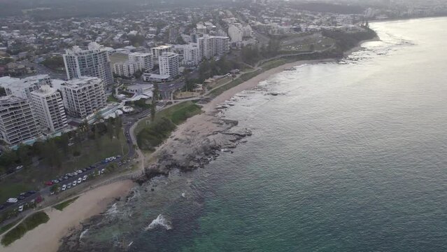 Hotels And Resort Near The Mooloolaba Foreshore Reserve In Queensland, Australia. aerial