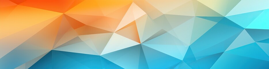 Panorama. Abstract background. Geometric pattern with lines and triangles. Gradient. Illustration. Wide banner. Modern multicolor background with space for design