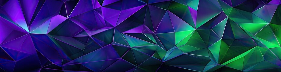 Panorama. Abstract background. Geometric pattern with lines and triangles. Gradient. Illustration. Wide banner. Modern multicolor background with space for design