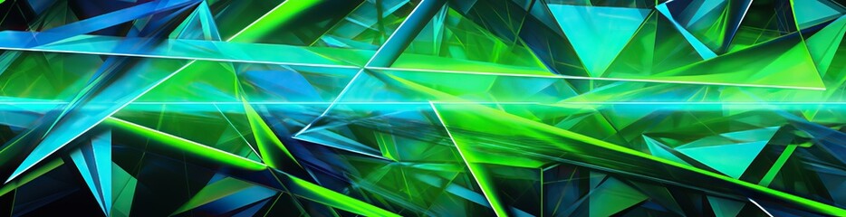 Panorama. Abstract background. Geometric pattern with lines and triangles. Gradient. Illustration. Wide banner. Modern multicolor background with space for design
