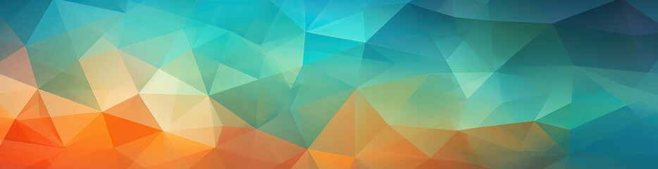 Panorama. Abstract background. Geometric pattern with lines and triangles. Gradient. Illustration. Wide banner. Modern multicolor background with space for design