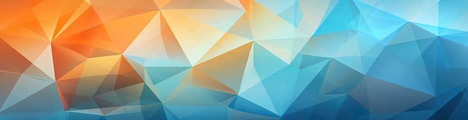 Panorama. Abstract background. Geometric pattern with lines and triangles. Gradient. Illustration. Wide banner. Modern multicolor background with space for design