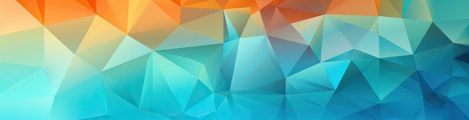 Panorama. Abstract background. Geometric pattern with lines and triangles. Gradient. Illustration. Wide banner. Modern multicolor background with space for design