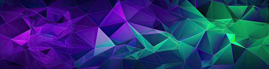 Panorama. Abstract background. Geometric pattern with lines and triangles. Gradient. Illustration. Wide banner. Modern multicolor background with space for design