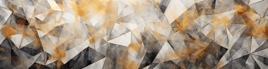 Panorama. Abstract background. Geometric pattern with lines and triangles. Gradient. Illustration. Wide banner. Modern multicolor background with space for design
