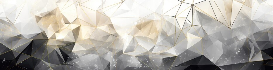 Panorama. Abstract background. Geometric pattern with lines and triangles. Gradient. Illustration. Wide banner. Modern multicolor background with space for design