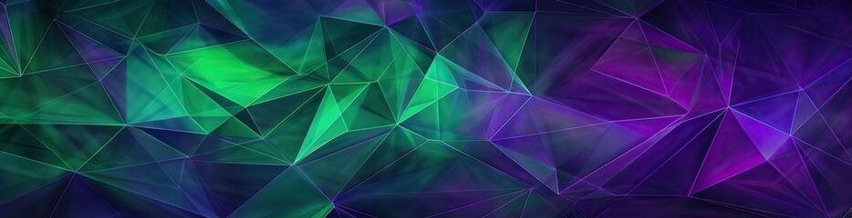 Panorama. Abstract background. Geometric pattern with lines and triangles. Gradient. Illustration. Wide banner. Modern multicolor background with space for design
