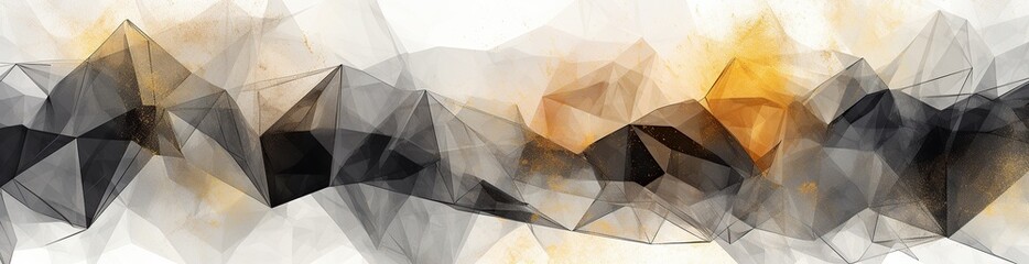 Panorama. Abstract background. Geometric pattern with lines and triangles. Gradient. Illustration. Wide banner. Modern multicolor background with space for design