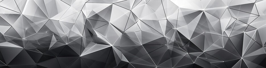 Panorama. Abstract background. Geometric pattern with lines and triangles. Gradient. Illustration. Wide banner. Modern multicolor background with space for design