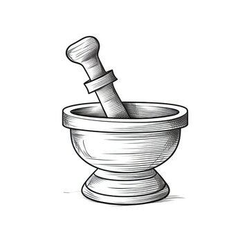 recommend clip art: logo mortar pestle ai generated