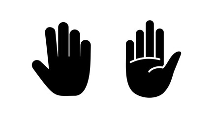 Hand icon vector. hand symbols. palm