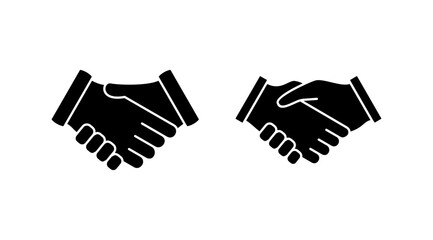 Hand shake icon vector. business handshake. contract agreement. partnership