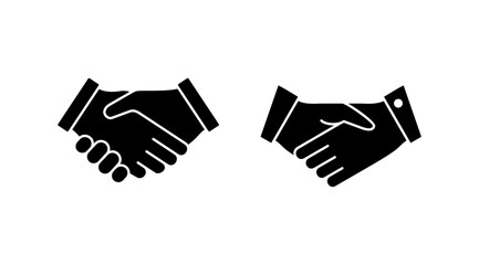 Hand shake icon vector. business handshake. contract agreement. partnership