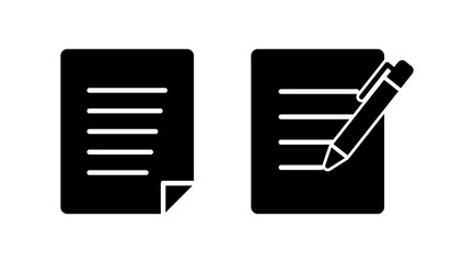 Document icon vector. Paper icon. File Icon
