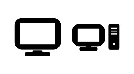 Computer icon vector. computer monitor icon.