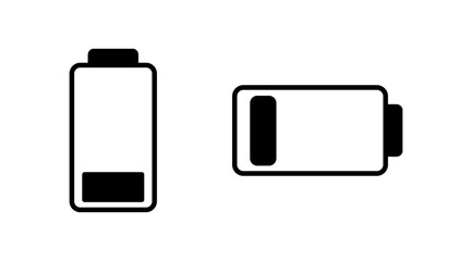 Battery icon vector. Battery charge indicator icon.