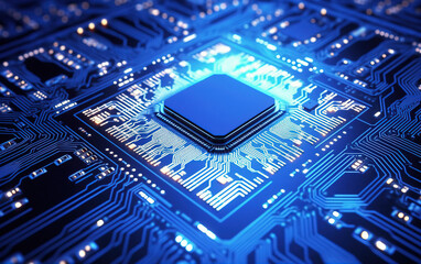 Technology chip motherboard,created with generative ai tecnology.