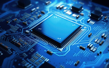 Fototapeta premium Technology chip motherboard,created with generative ai tecnology.