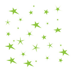 Free vector flat sparkling star collection