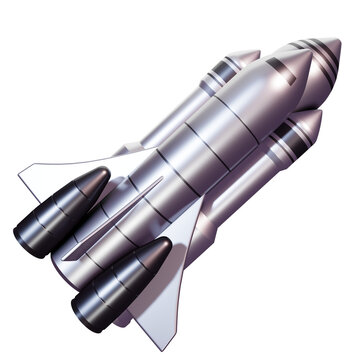 3D rendering rocket object