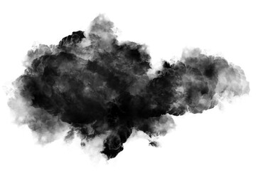 Transparent smoke isolated on white background