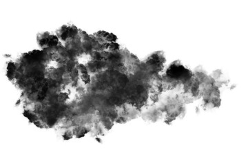 Transparent smoke isolated on white background