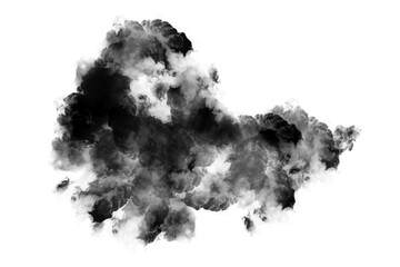 Transparent smoke isolated on white background