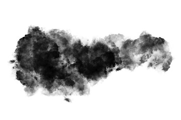 Transparent smoke isolated on white background