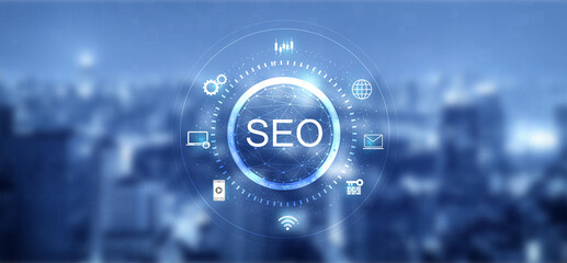 SEO Search Engine Optimization Digital Marketing Technology Business Internet Concept.