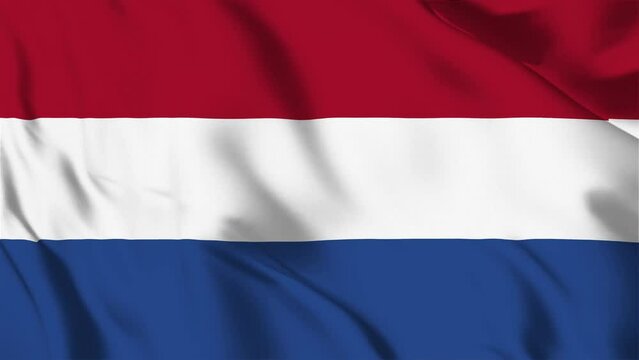 Netherlands flag background with seamless looping animation in 60 fps