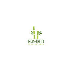 Bamboo logo template isolated on white background