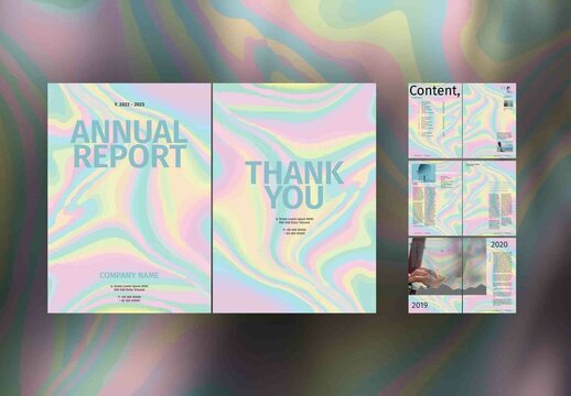 Abstract Modern Annual Report Template