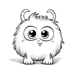Obraz premium animal cute monster ai generated