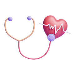  3d patient heart checkup concept icon
