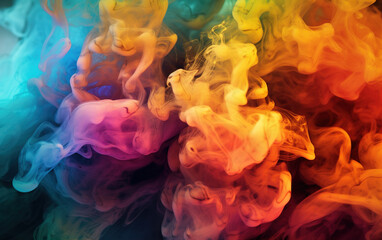 Fototapeta na wymiar Colorful smoke background,created with generative ai tecnology.