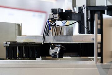 robot arm working in factory