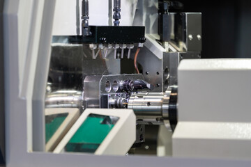 machine tool working in factory