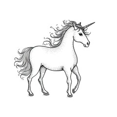 Obraz na płótnie Canvas watercolor whimsical unicorn ai generated